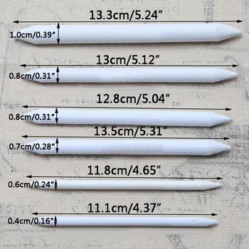 7 бр./компл. Blending Smudge Stump Stick Tortillon Sketch Art White Drawing Charcoal Sketcking Tool Консумативи за писалка от оризова хартия