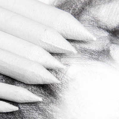7 τμχ/σετ Ανάμειξη Smudge Stump Stick Tortillon Sketch Art White Drawing Charcoal Sketcking Tool Rice Paper Stick Supplies