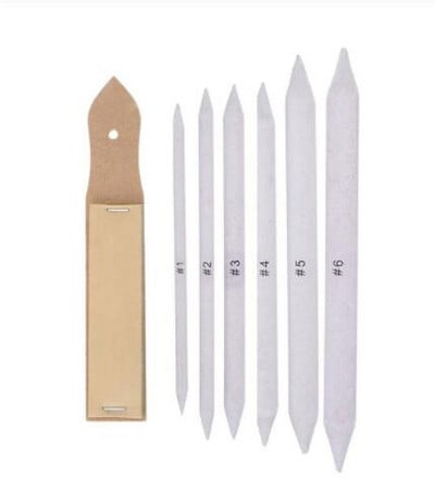 7pcs/set Blending Smudge Stump Stick Tortillon Sketch Art Bijelo crtanje ugljenom Alat za skiciranje rižin papir Pribor za olovke
