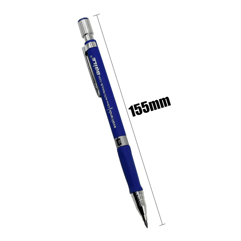 2,0 mm mehānisks zīmuļu vads, jauki 2 B automātiskie zīmuļi ar vadu komplektu mākslai, skiču zīmēšanai, krāsošanas rīkiem, studentu kancelejas piederumiem
