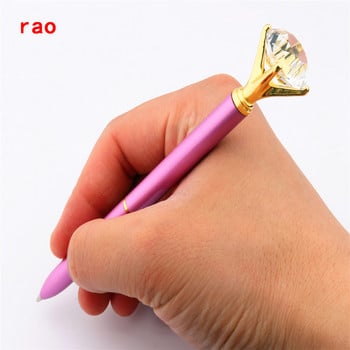 Στυλό 19 χρωμάτων Κρυστάλλινα στυλό Ballpen Fashion Girl 19 καρατίων Μεγάλο διαμάντι στυλό στυλό για σχολικά επιστολόχαρτα Είδη γραφείου