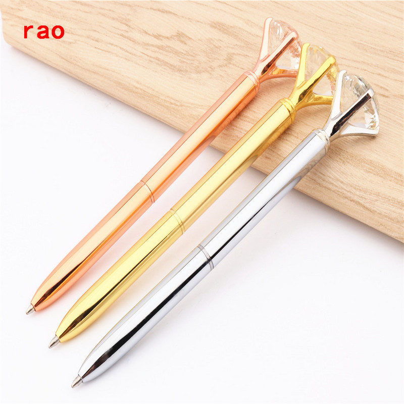 19 boja Kristalne kuglične olovke Kemijska olovka Fashion Girl Kemijske olovke s velikim dijamantom od 19 karata Olovka za školske papire Uredski materijal