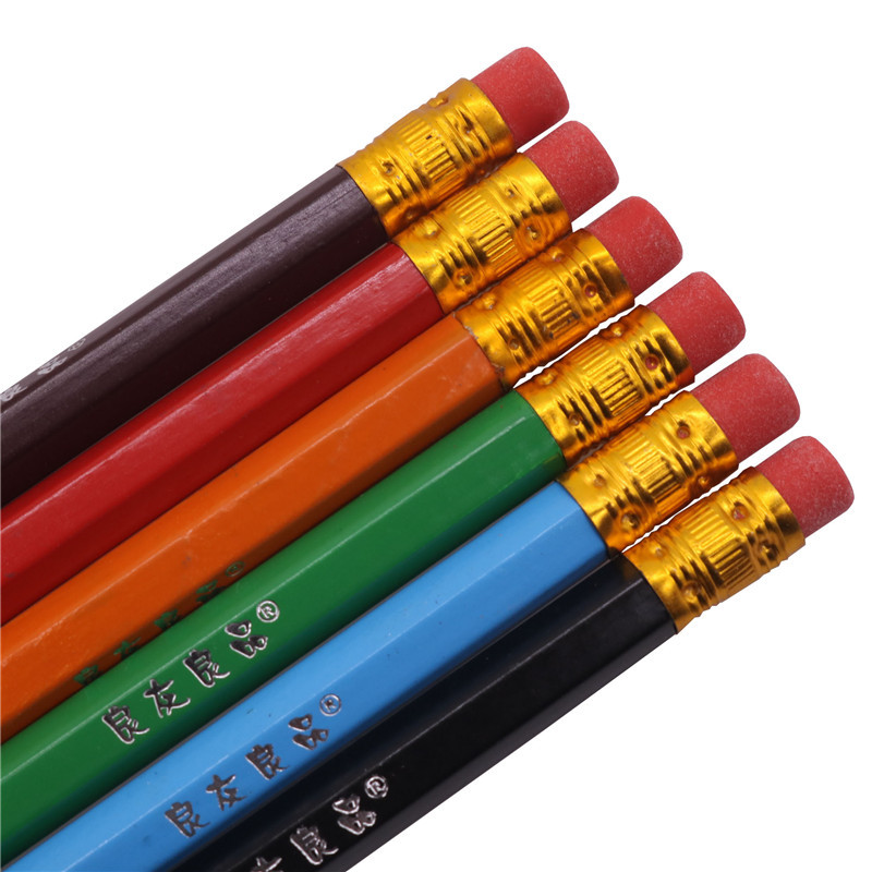 6 kom. HB drvena olovka 190*8 mm, olovka u boji, stup, djeca, studenti, slikaju skicu, pišu studentske papirnice, veleprodaja