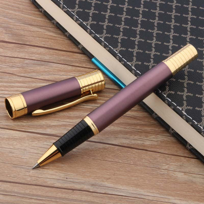 луксозна висококачествена метална зелена ролкова химикалка Ледено цвете златен клипс подпис елегантна писалка с мастило Офис ученически пособия