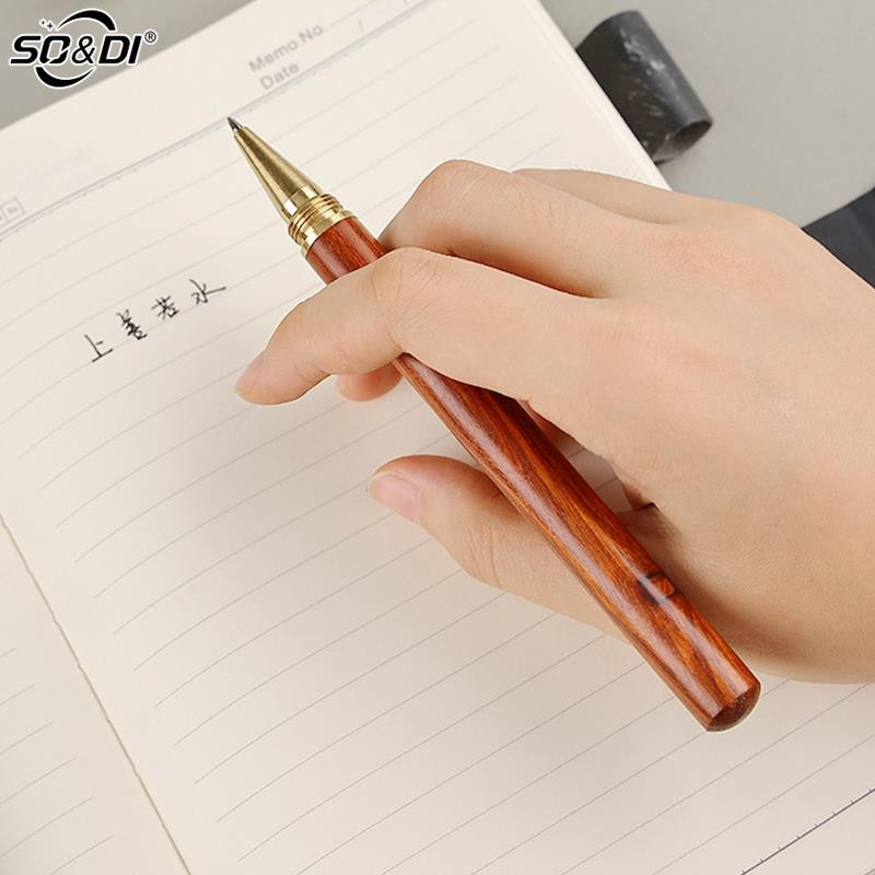 Στυλό ρετρό σανταλόξυλο 0,5 χιλιοστά Signature Στυλό Ξύλινο Γραφείο Επαγγελματική Γραφή Τέχνη Καλλιγραφία Στυλό Δώρα Σχολική Χαρτικά