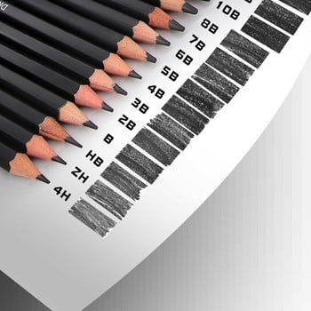 Молив за скици Професионални моливи за рисуване Молив за писане Молив за рисуване HB 2H 4H B 2B 3B 4B 5B 6B 7B 8B 10B 12B 14B Смесен костюм