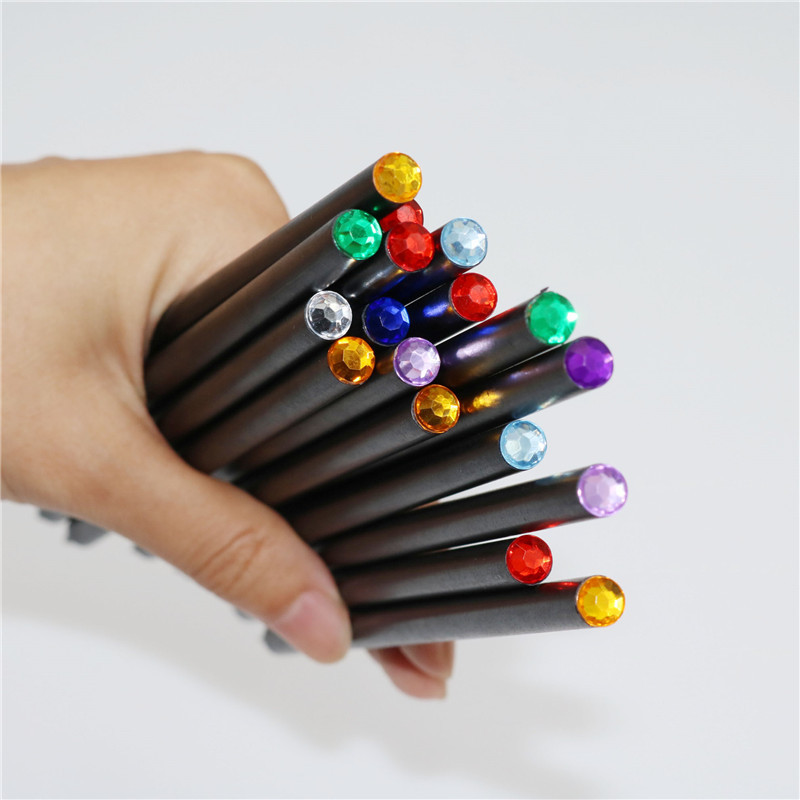 5 бр. Молив HB Diamond Цветен молив Канцеларски материали Консумативи за рисуване Сладки моливи за училище Basswood Office School Cute