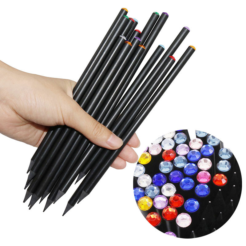 5 бр. Молив HB Diamond Цветен молив Канцеларски материали Консумативи за рисуване Сладки моливи за училище Basswood Office School Cute