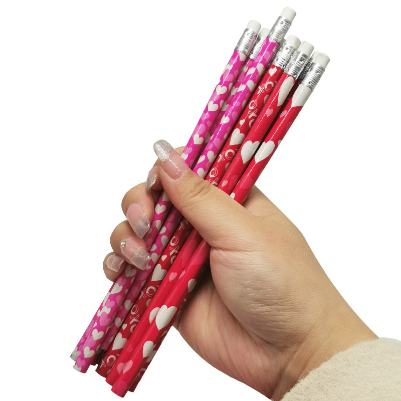 5 бр. Любовен молив за Свети Валентин Коледен подарък Молив Писане на ученик Калиграфия Консумативи за писане Канцеларски материали за училище