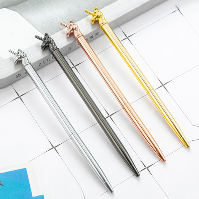 1 komada Lytwtw`s Ballpoint Pen Unicorn Love Wedding Metalna bakrena olovka Uredski školski pribor Pribor