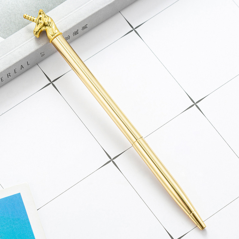 1 komada Lytwtw's Ballpoint Pen Unicorn Love Wedding Metalna bakrena olovka Uredski školski pribor Pribor