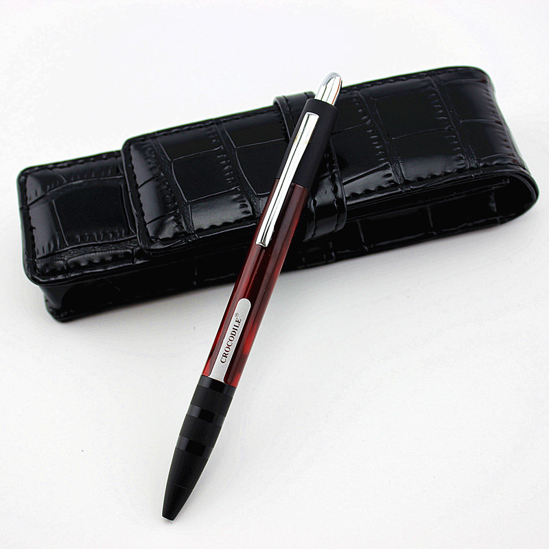 Krokodilska uredska olovka Komercijalna metalna kemijska olovka za dar papirnatih jezgri automatska Roler kemijska olovka za školski ured 0,7 mm Refil