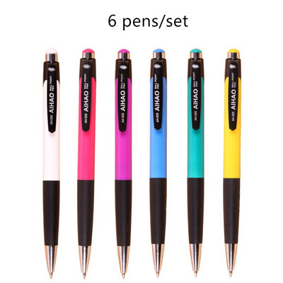 6 tk Kena kontori kooli pastapliiats, 0,7 mm sinise värvi tindiga pastapliiats allkirjade kirjutamiseks õppetöö kirjatarbed A6269