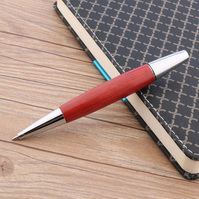 red Willow Wood POKLON Srebrna šahovnica Twist Trim Kemijska olovka Dopisnica Studentski ured školski pribor