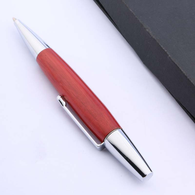 red Willow Wood POKLON Srebrna šahovnica Twist Trim Kemijska olovka Dopisnica Studentski ured školski pribor