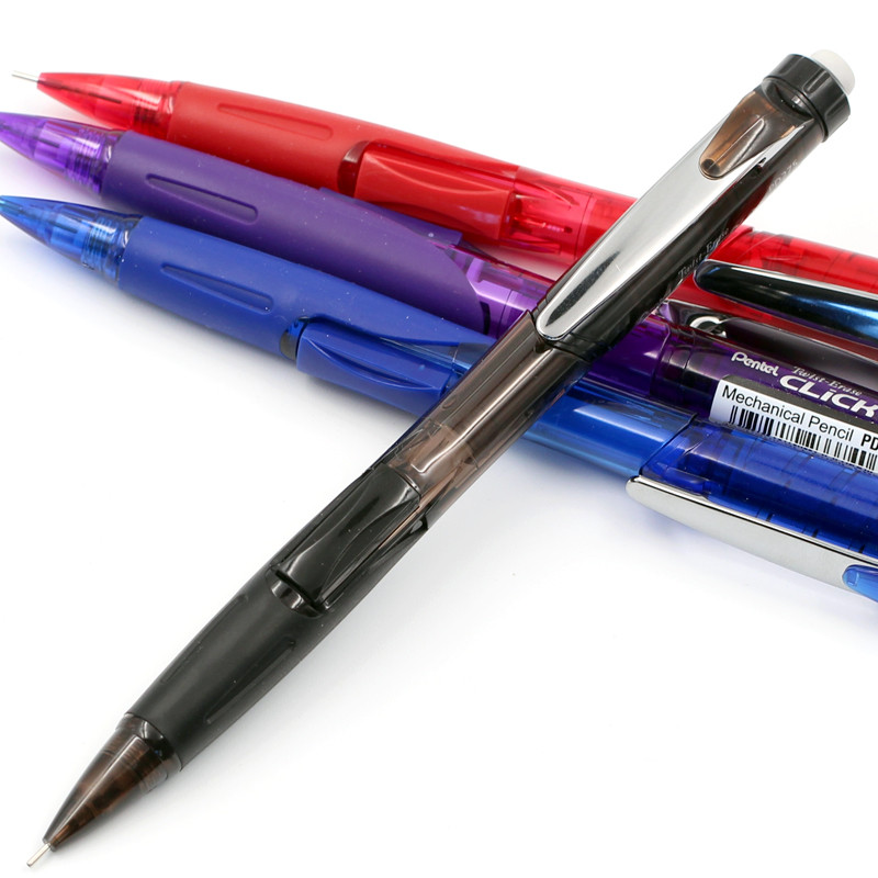 (1 vnt. pakuotėje) Pentel Pd275 šoninis presas mechaninis pieštukas itin ilgas ištraukiamas trintukas, besisukanti teleskopinė guma 0,5 mm