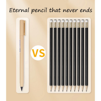 5PCS Училищни канцеларски материали без мастило Офис консумативи Вечен молив HB Неограничени моливи за писане Изтриваем молив