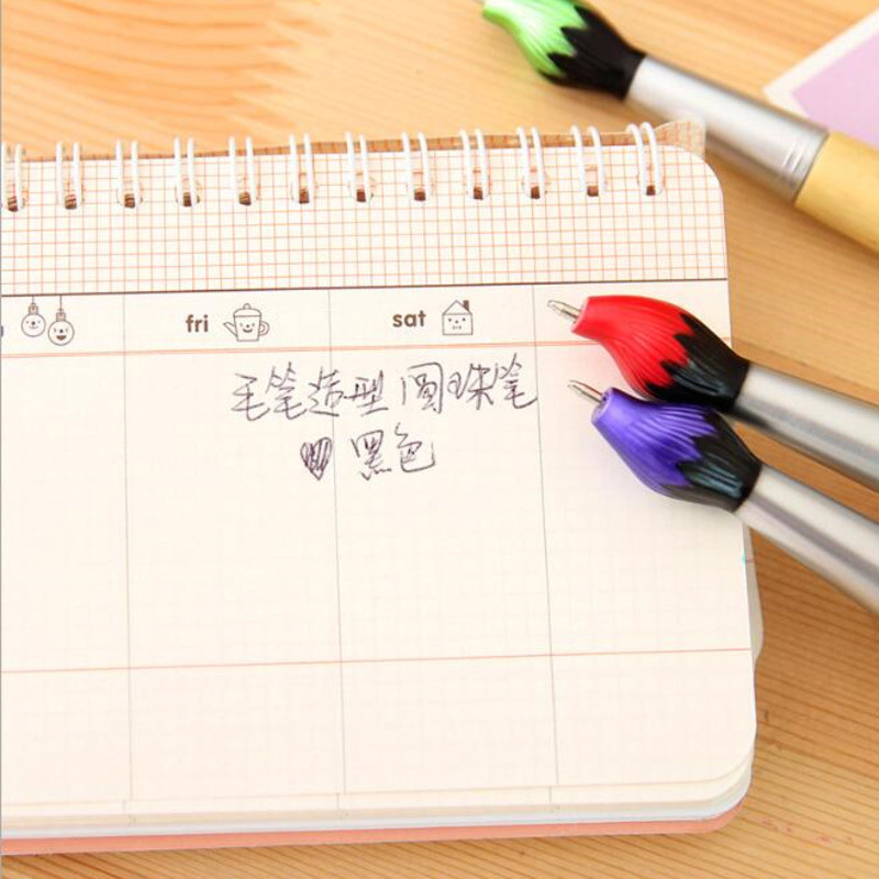 1 tk Naljakas uudne pintsli kujuga pastapliiats armas kawaii laste kontor kooli puidutarbed kirjatarbed loominguline armas ilus