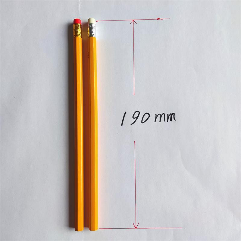 Drveni uredski natpis s gumicom za osnovnoškolce koji stalno pišu olovkom 10 kom. žuta šesterokutna šipka hb olovka