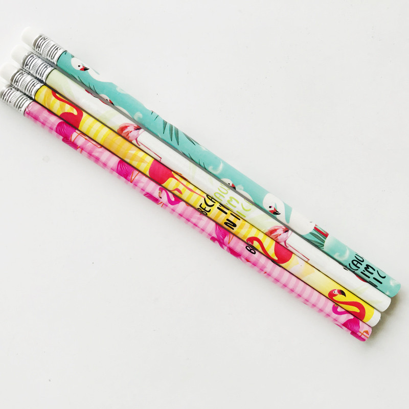 4 komada ekološki prihvatljivih prirodnih drvenih olovki s gumicom za dječje crteže, crne, okrugle, netoksične standardne olovke na veliko