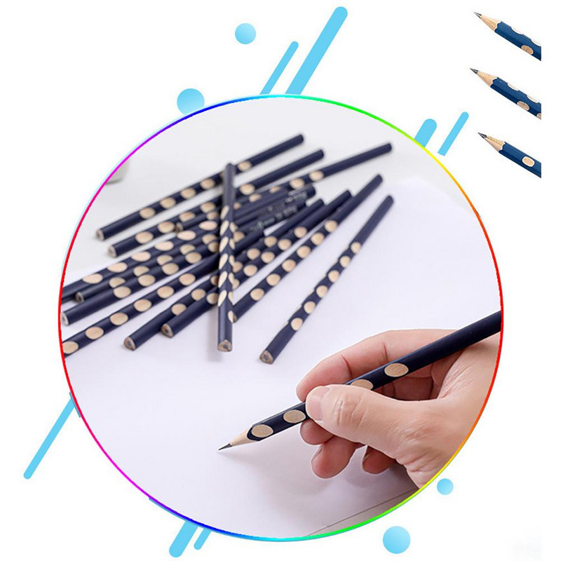 30 kom. Drvena 2B olovka s rupom, trokutasta olovka, Alat za korekciju drške, pribor za pisanje, olovka za crtanje, školski pribor