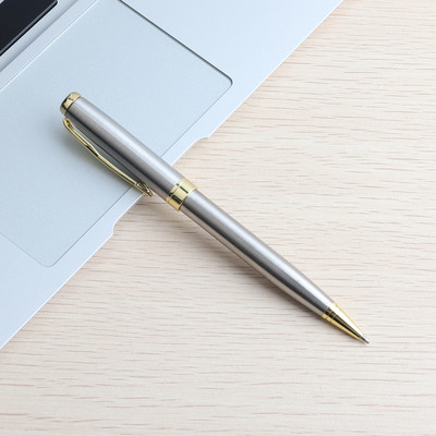 1 ΤΕΜ Genkky Μεταλλικά στυλό από ανοξείδωτο ατσάλι Περιστρεφόμενο στυλό για σχολικό γραφείο Είδη δώρου Γραφικής ύλης Μπλε στυλό