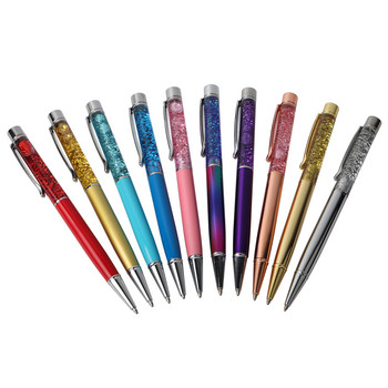 GENKKY Creatively 0,7mm Luxury Ballpoint flow κρύσταλλο λαδιού Χρυσό φύλλο μεταλλικό Χαλκός πολύχρωμο στυλό κινούμενης άμμου υψηλής ποιότητας σε σκόνη χρυσού