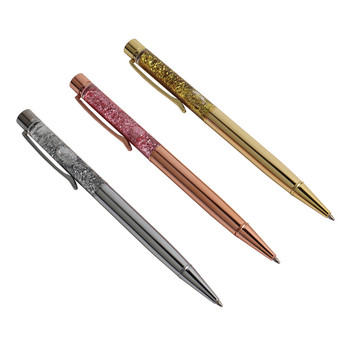 GENKKY Creatively 0,7mm Luxury Ballpoint flow κρύσταλλο λαδιού Χρυσό φύλλο μεταλλικό Χαλκός πολύχρωμο στυλό κινούμενης άμμου υψηλής ποιότητας σε σκόνη χρυσού