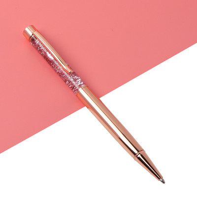 GENKKY Creatively 0,7 mm Luksuzna kemijska olovka s tekućim uljnim kristalom Zlatna folija Metalna bakrena šarena visokokvalitetna zlatna olovka u obliku živog pijeska