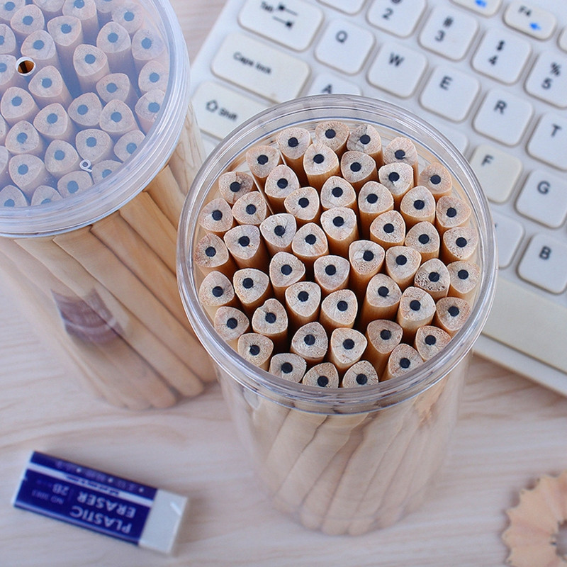 Trokutaste drvene olovke HB za pisanje za dom, vrtić, školu, ured, 30/50 kom