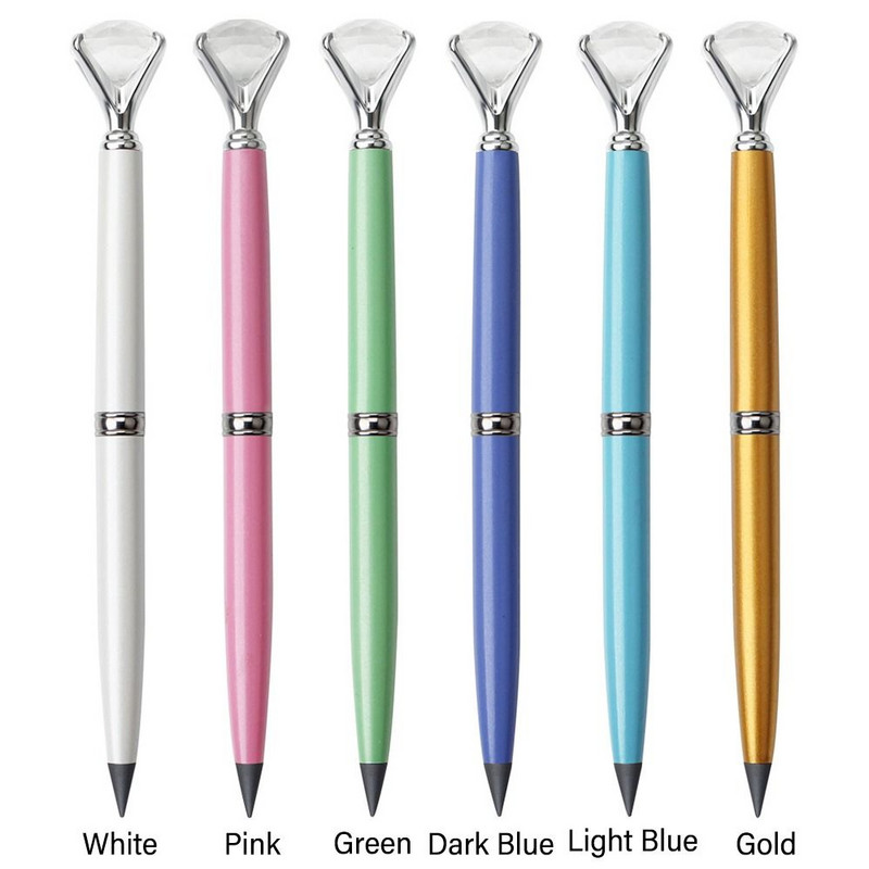 Instrument Metal Articole creative de papetărie Culoare diamant Cadou pentru studenți Creion fără cerneală Creion etern Scris nelimitat fără cerneală