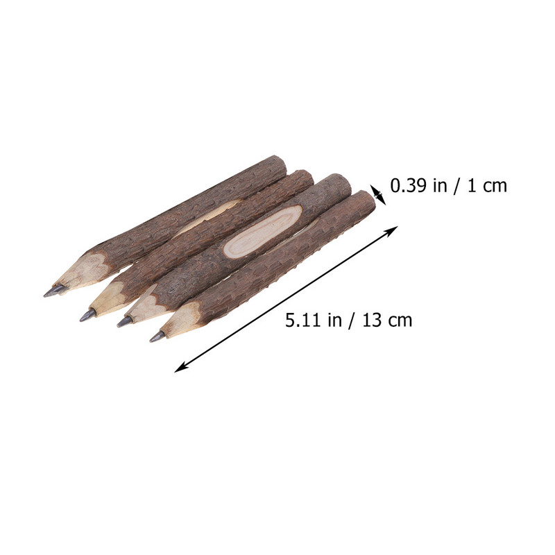 Faág- és gallyceruzák Kéregceruzák Fafa Rusztikus gallyceruzák Fa kéregtoll natúr fa ceruzák, 8db