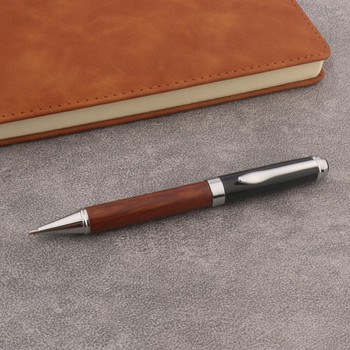 Υψηλής ποιότητας Ξύλινο στυλό στυλό Spin Red Wood Stationery Student Supplies Γραφείου Στυλό με μελάνι