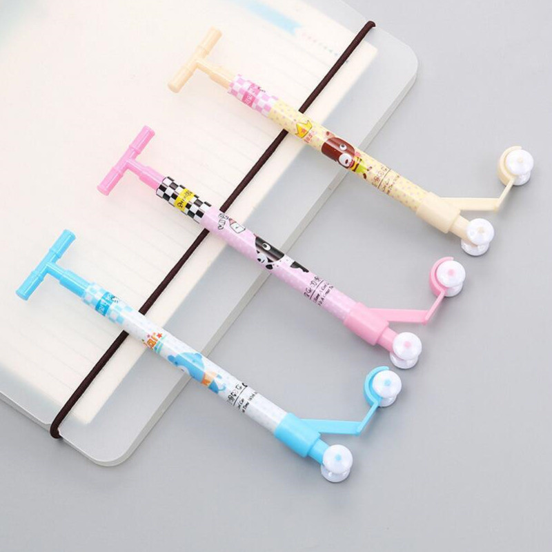 Trodijelni Lytwtw's Cute Creative Press Scooter Kemijska olovka Kreativni uredski dar Školski pribor Pribor Kawaii olovke