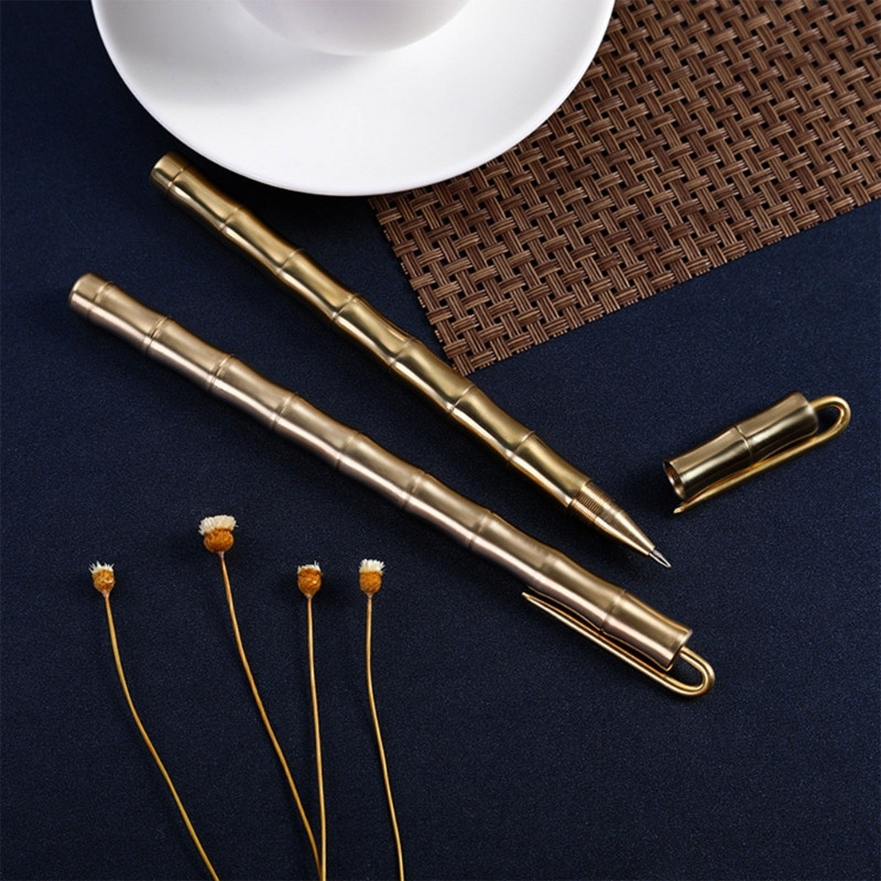 Mjedena olovka za potpis Metalna gel olovka Poslovna olovka za potpis Olovka za goste Olovka za potpis Olovka u obliku bambusa Olovka za goste vjenčanja Olovka za goste