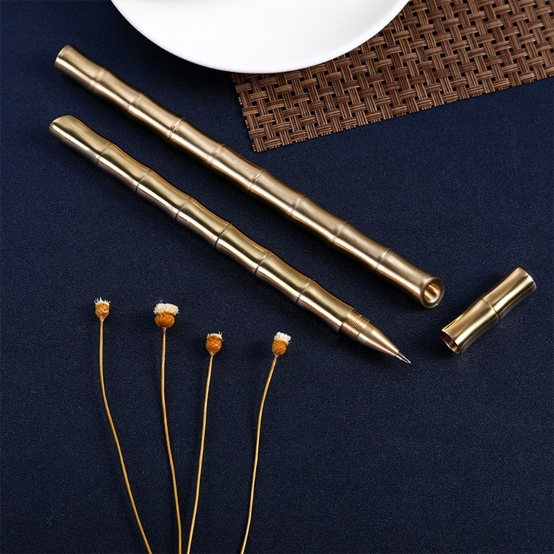 Mjedena olovka za potpis Metalna gel olovka Poslovna olovka za potpis Olovka za goste Olovka za potpis Olovka u obliku bambusa Olovka za goste vjenčanja Olovka za goste