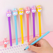 4Pcs Cartoon Rabbit Eternal Pencil Crtane olovke bez tinte Olovka za crtanje i pisanje bez šiljenja