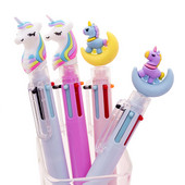 1 kom slatki crtani jednorog sova poni mačja kandža prase 6 boja kemijske olovke jednobojne kemijske olovke za pisanje Uredski pribor za školu