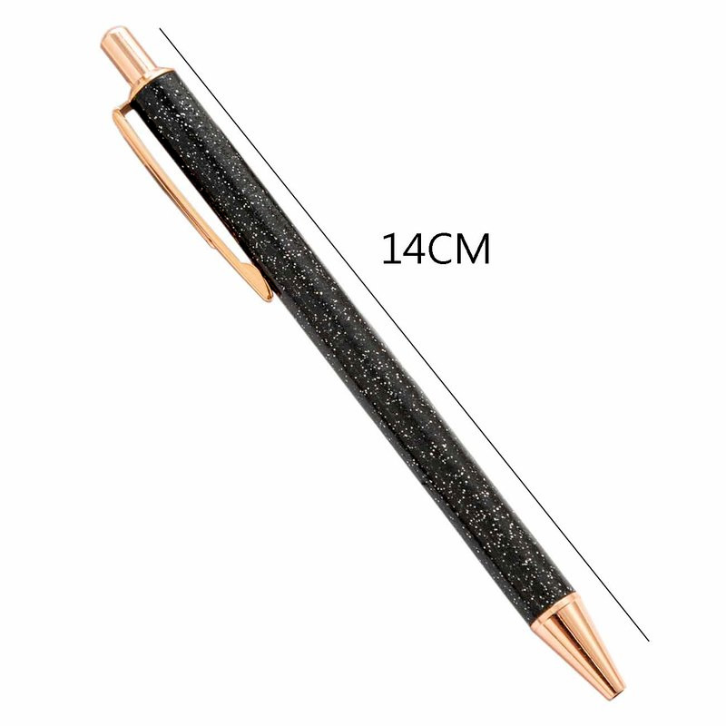 Pix cu bilă din metal presă din aur roz, culoare cu sclipici, cochilie, creativitate, articole de papetărie, rechizite de birou, publicitate, stilou promoțional, cadouri