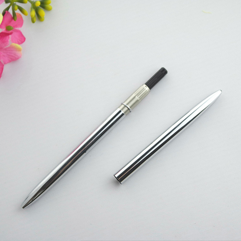 1 db Kreatív, kiváló minőségű, karcsú, rozsdamentes acél rúd fém golyóstoll diák ajándék írószer irodai és iskolai kellékek
