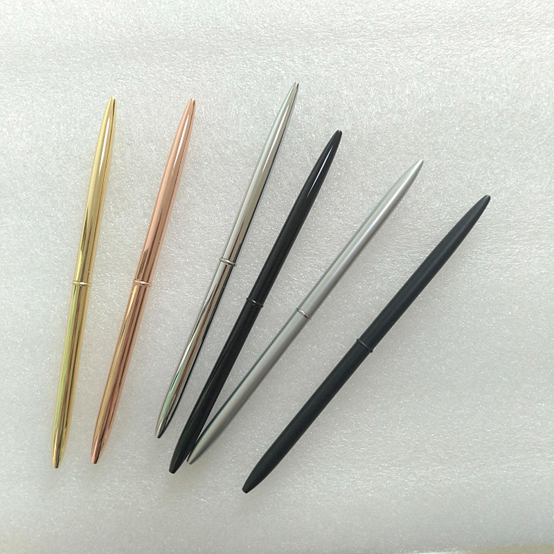 1 db Kreatív, kiváló minőségű, karcsú, rozsdamentes acél rúd fém golyóstoll diák ajándék írószer irodai és iskolai kellékek