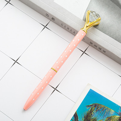 1 vnt Tušinukas metalinis didelis deimantinis rašiklis Creativity School Kanceliarinės prekės 1,0 mm besisukantis rašymo įrankis Reklamos biuras