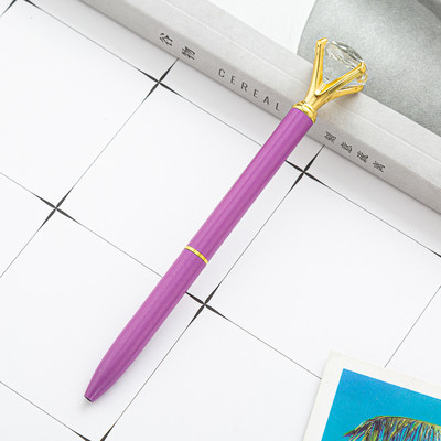 1 vnt Tušinukas metalinis didelis deimantinis rašiklis Creativity School Kanceliarinės prekės 1,0 mm besisukantis rašymo įrankis Reklamos biuras