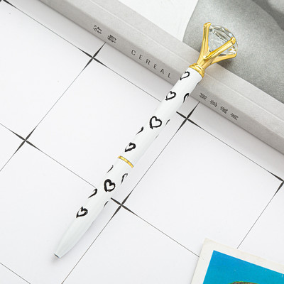 1 vnt Tušinukas metalinis didelis deimantinis rašiklis Creativity School Kanceliarinės prekės 1,0 mm besisukantis rašymo įrankis Reklamos biuras