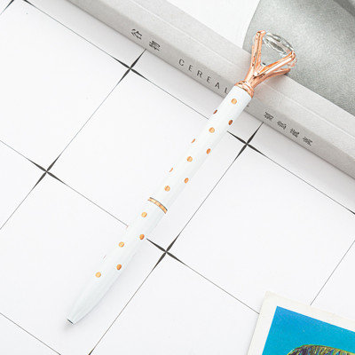 1 vnt Tušinukas metalinis didelis deimantinis rašiklis Creativity School Kanceliarinės prekės 1,0 mm besisukantis rašymo įrankis Reklamos biuras