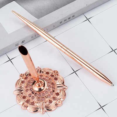 Fém golyóstoll Rose Gold Business Signature Pen Bank Hotel Reklám Promóciós ajándékok Irodai Diákoknak Irodaszerek