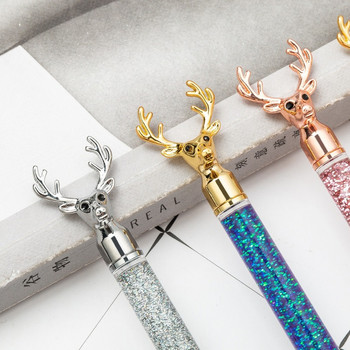 Χαριτωμένο Deer Metal στυλό ντεγκραντέ Καινοτομία Kawaii Stationery Writing 1,0 mm Office Signing στυλό Δημιουργικό διαφημιστικό δώρο