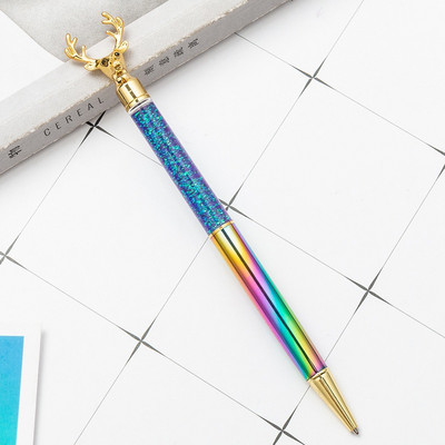 Mielas elnio metalinis tušinukas, gradientas Naujovė Kawaii raštinės reikmenys, 1,0 mm biuro pasirašymo rašiklis Kūrybinė reklaminė dovana