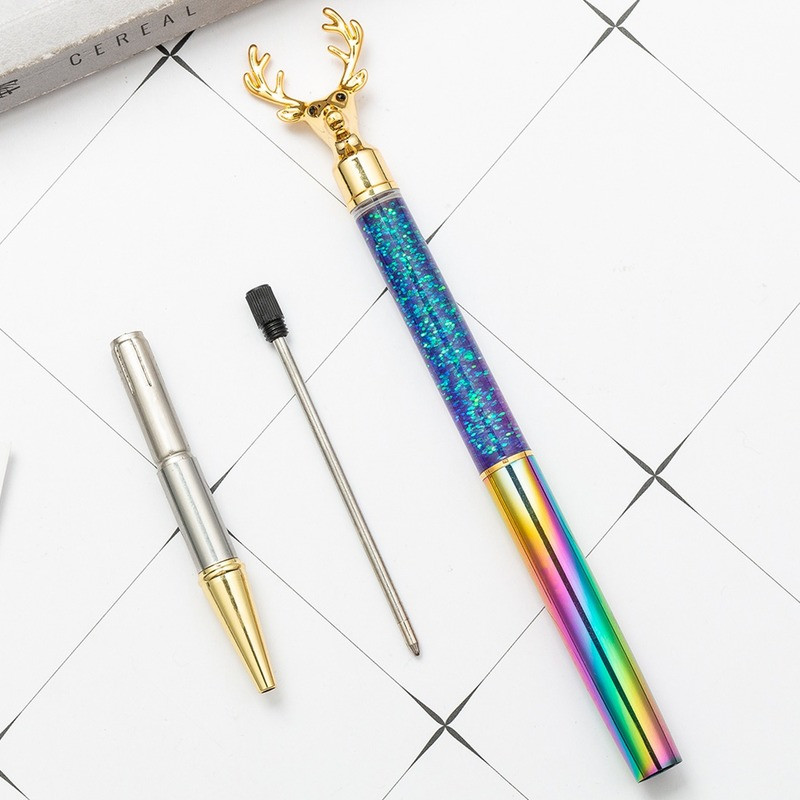 Mielas elnio metalinis tušinukas, gradientas Naujovė Kawaii raštinės reikmenys, 1,0 mm biuro pasirašymo rašiklis Kūrybinė reklaminė dovana