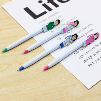 1 τμχ Fun Doctor and Nurse Design Pen Ballpoint Office and School Students Writing Cute Gationery 1,0mm Black Ink